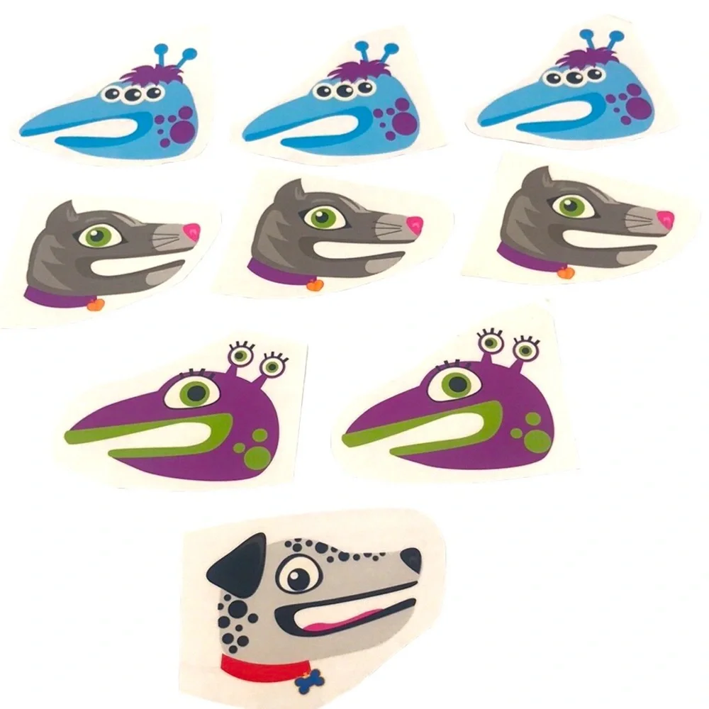 Various Hand Puppet Temporary Tattoos Bundle Set of 9